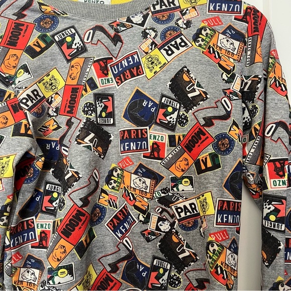 Kenzo Gray and Yellow Sweatshirt - Picture 3 of 6